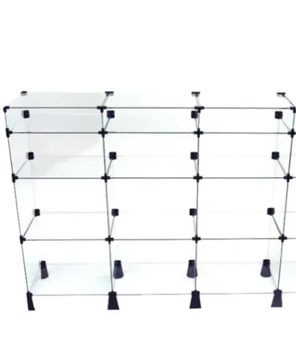Balcão expositor de vidro