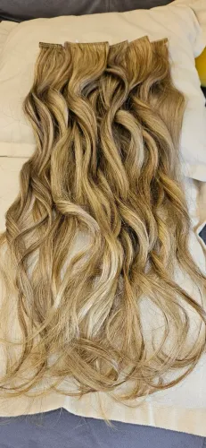 Mega hair loiro mesclado 50cm 140gr