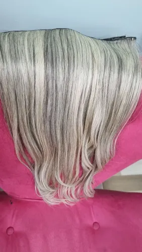 Cabelo loiro pérola brasileiro 55cm 65cm e 70cm varejo e atacados