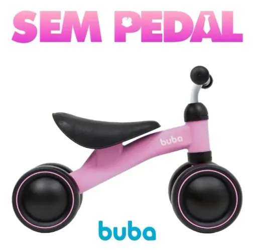 Bicicleta de Equilíbrio Bebê Criança Infantil 4 Rodas Buba