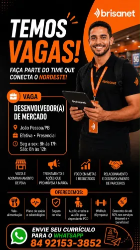 Desenvolvedor de mercado Brisanet