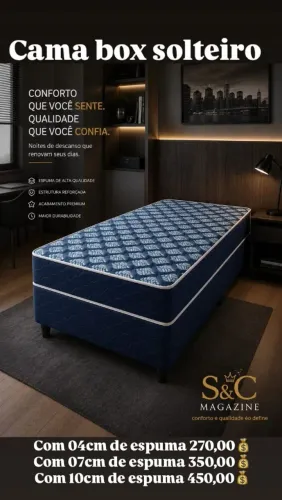 CAMA BOX SOLTEIRO 