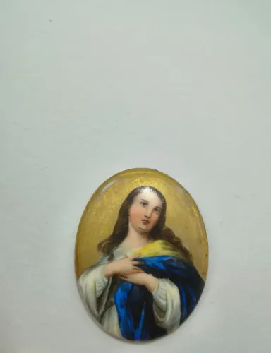 Camafeu de Porcelana -Virgem Maria Séc XIX