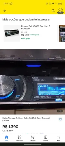 Pioneer golfinho com bluetooth