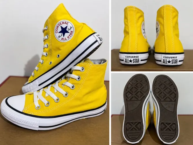 Tênis Converse All Star Cano Alto Amarelo - Nº 35