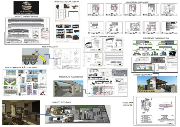 Sou desenhista projetista, faço desenhos técnicos, digitalizacao, reforma, projeto novo, m