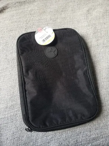 necessaire box nylon 1 ziper preto brw livro estojo nc0120 tablet