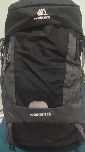 Mochila camping weikani 65l Cinza/Preto