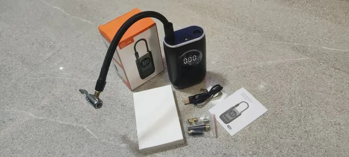 Compressor de ar portátil bico engate rápido com presilhas