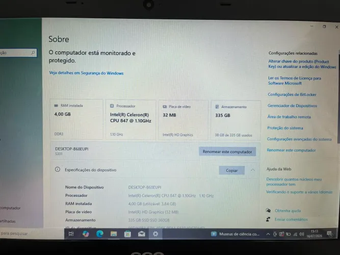 Notebook CCE 13 polegadas