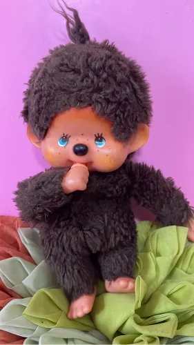 Brinquedo macaco antigo monchhichi ou kiko