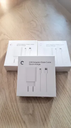 Carregador Turbo 33W Tipo C - Fonte + Cabo USB-C