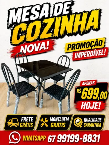Oferta hoje mesa de cozinha nova entrego
