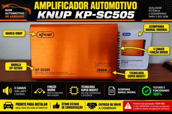 AMPLIFICADOR AUTOMOTIVO KNUP