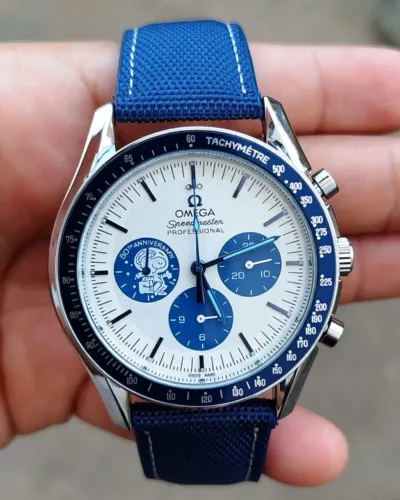 Relógio Ômega Snoopy Pulseira em Nylon