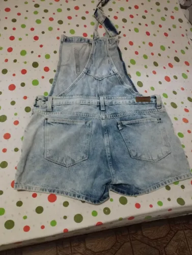 Vendo jardineira short jeans número 42 da c&a