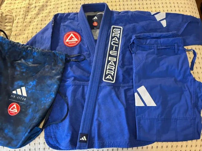 Kimono Adidas Gracie Barra Azul - F3
