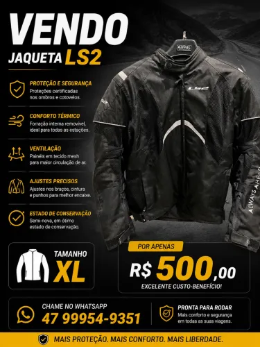Vendo jaqueta motociclista LS2