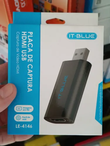 Placa de Captura de Vídeo HDMI USB IT-BLUE LE-4146 Full HD Plug Play<br>