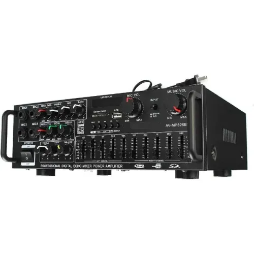 Amplificado 1200W com Equalizador 2 Canais BT bluetooth