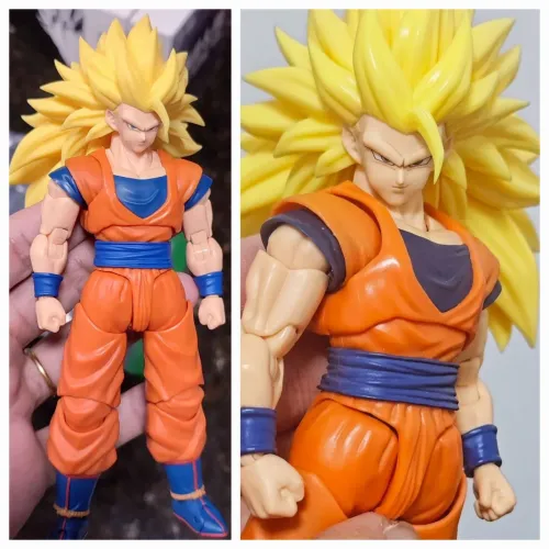 Head ReCustom Goku Ssj3 para corpos de action figure Bandai e Demoniacal Fit