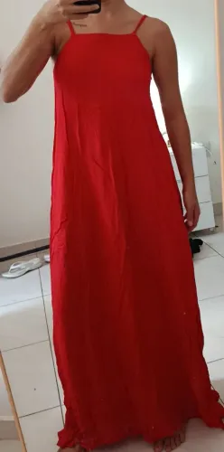 Vestido vermelho longo
