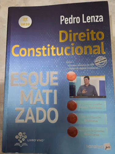 Livro Direito Constitucional Esquematizado 2020 - Pedro Lenza (24ª Edição) - Usado