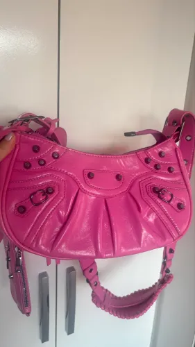 Bolsa baguete rosa 