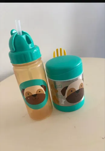 Kit garrafa mais pote termico skip hop pug