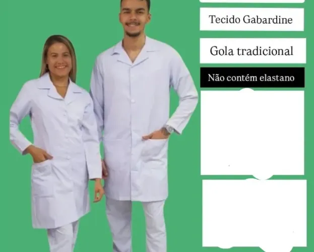 Jaleco - Nunca Usado - Tecido Gabardine 