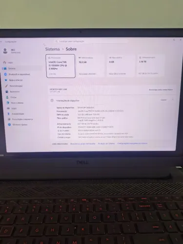 Notebook gamer GTX 1650 4gb 16 gb de ram e 1tb de hd