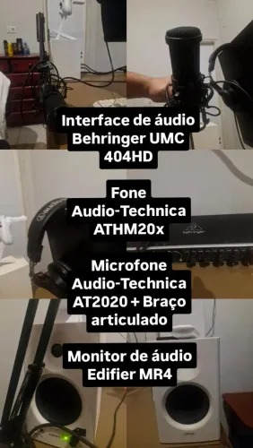 Setup de áudio profissional completo
