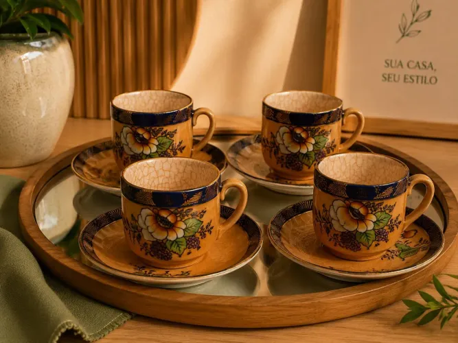 Chicaras de Café Casca de Ovo