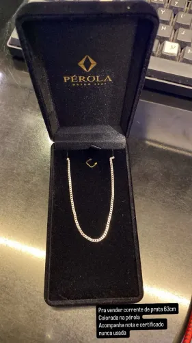 Vendo corrente de prata da pérola