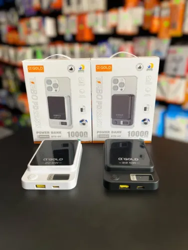 CARREGADOR PORTÁTIL POR INDUÇÃO GOLD BTE-60 10.000 MAH ?R$ 129,99