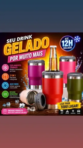 Porta Lata/Long Neck Térmico 4x1