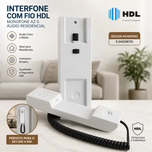 Monofone do Interfone Com Fio HDL AZ-S Branco