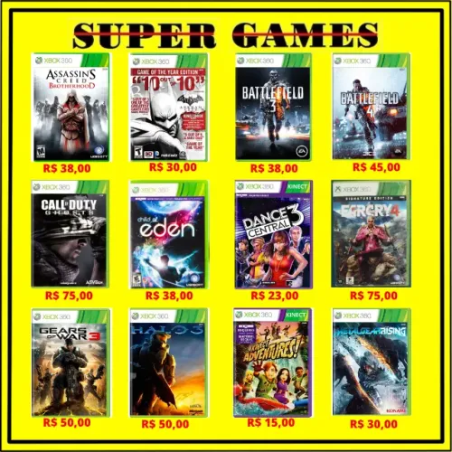 Jogos XBOX 360 em até 6x sem juros, Loja física desde 2004, Próximo ao Metrô.