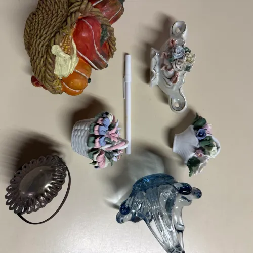 Cestinhas diversas decoração coleção porcelana/vidro-