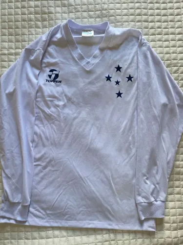 Camisa Cruzeiro 1980 branca manga longa