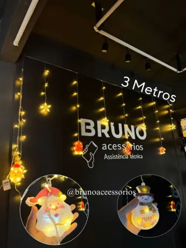 Cortina de led Decorativa de Natal 3 Metros