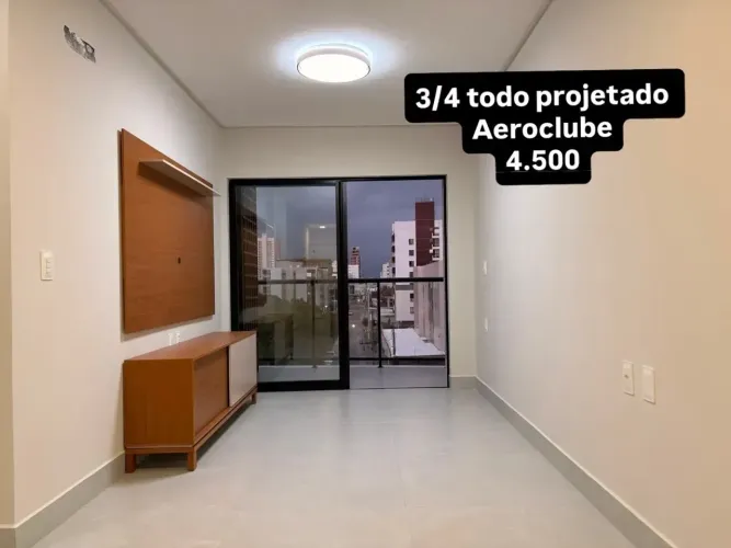 apartamento 3/4 projetado alto padrão