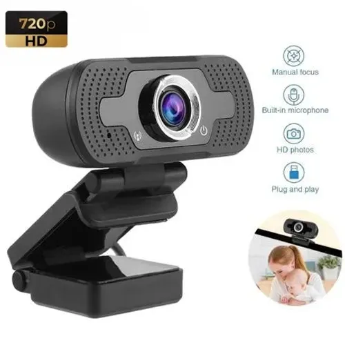 Webcam Câmera Usb De Computador Com Microfone Embutido, Boa Qualidade