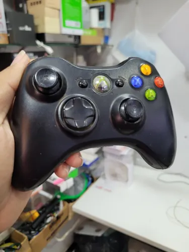 Controle Xbox 360 Original Sem Fio Preto Funcionando Perfeitamente