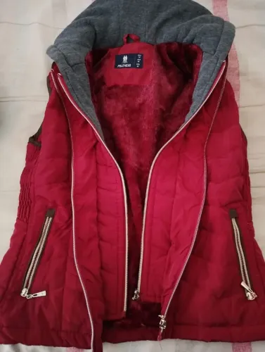 colete polo wear matelassado vermelho escuro tamanho m