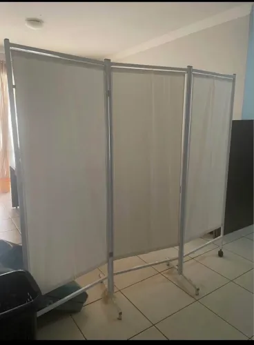 Biombo Divisória Hospitalar  3 Painéis com Rodas