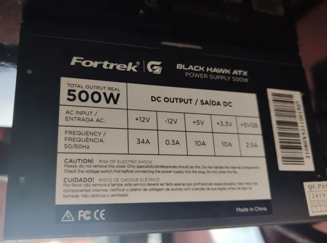 Fonte Fortrek Black 500w