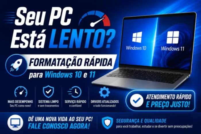Seu PC Está Lento? Formatação Rápida para Windows 10 e 11