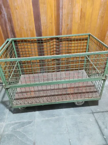 Carrinho logístico tela de aço
