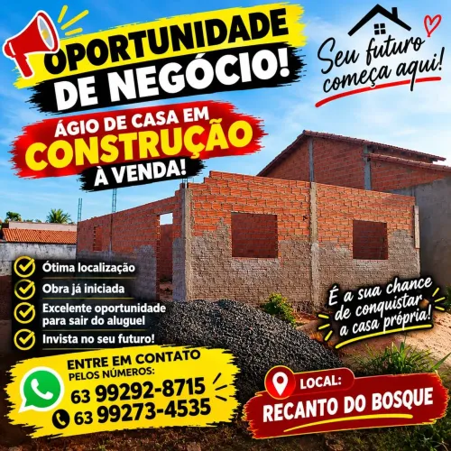 Vendo ágio com construção no Recanto do Bosque